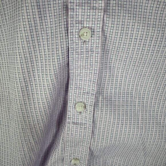 Robert Graham Shirt Mens Large Purple Plaid Button Up - Picture 4 of 10